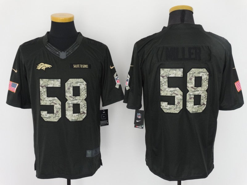 Men’s Denver Broncos Von Miller #58 Black Authentic Jersey