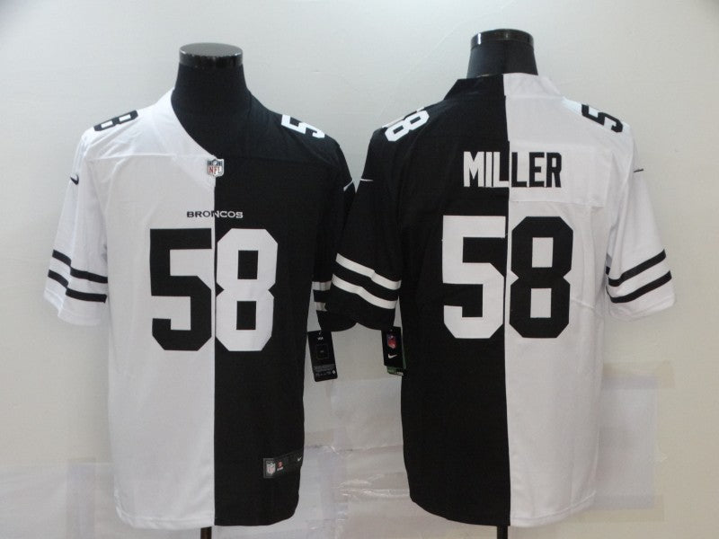 Men’s Denver Broncos Von Miller #58 Black/White Jersey