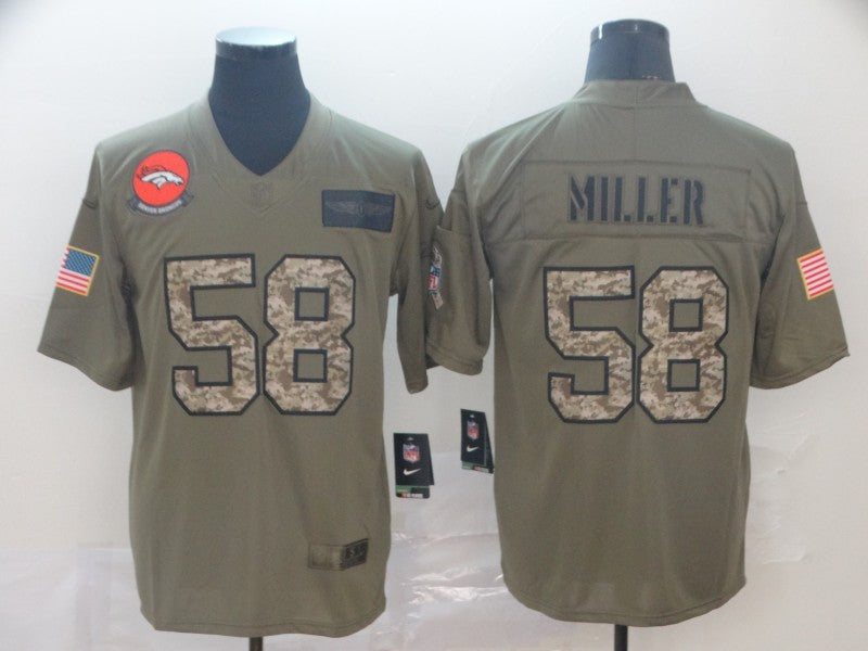 Men’s Denver Broncos Von Miller #58 Brown Alternate Jersey