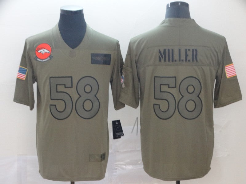 Men’s Denver Broncos Von Miller #58 Brown Jersey