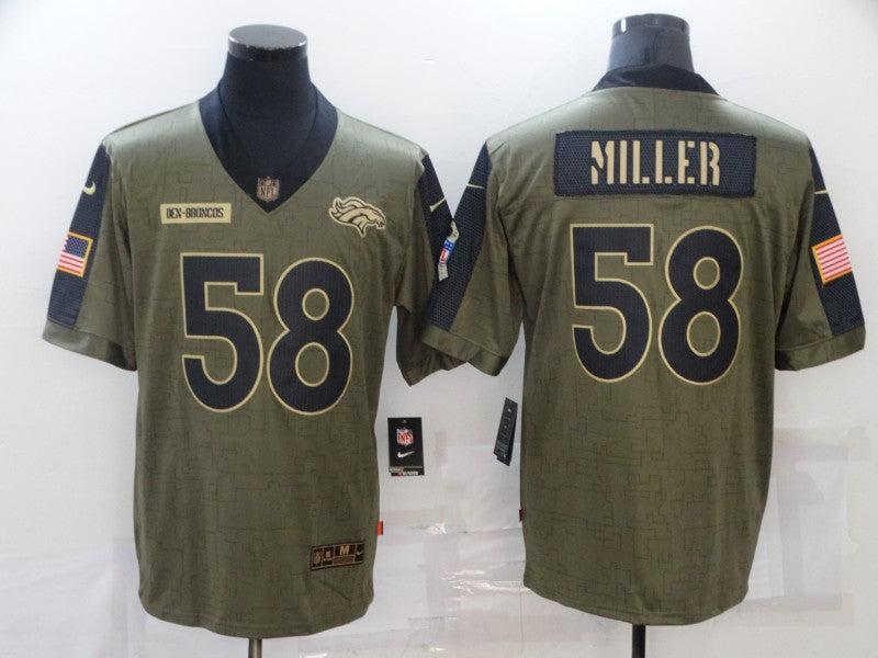Men’s Denver Broncos Von Miller #58 Brown Jersey