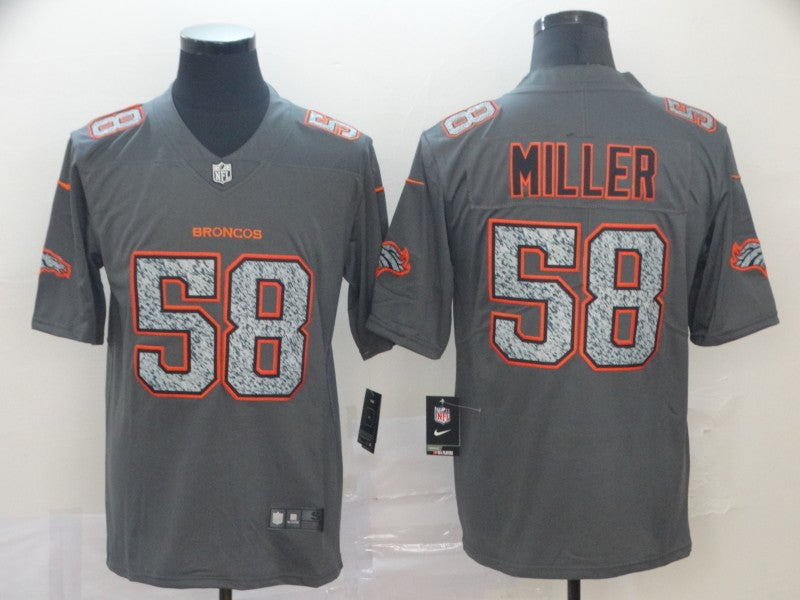 Men’s Denver Broncos Von Miller #58 Gray Jersey