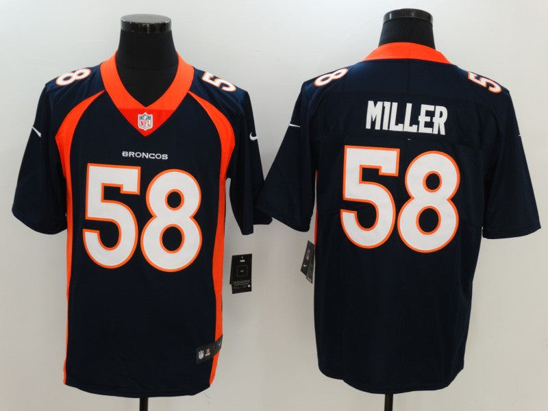 Men’s Denver Broncos Von Miller #58 Navy Jersey