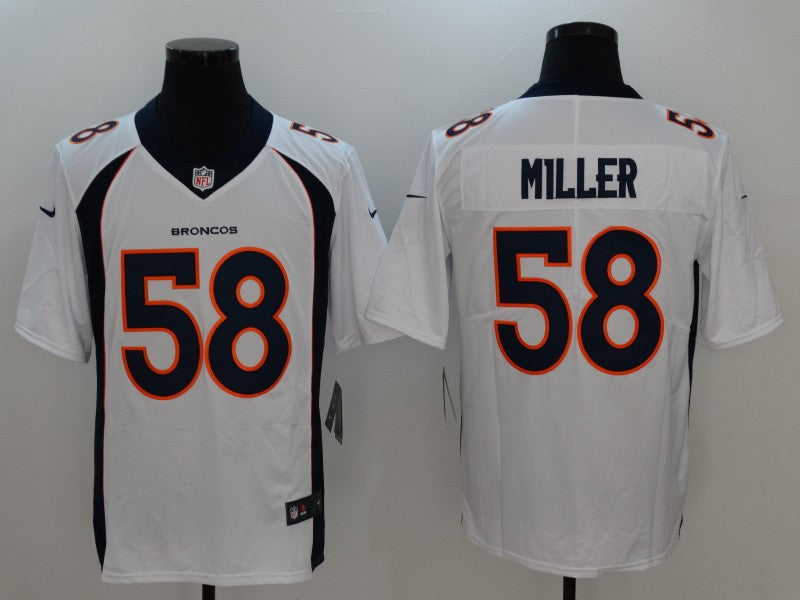 Men’s Denver Broncos Von Miller #58 White Jersey