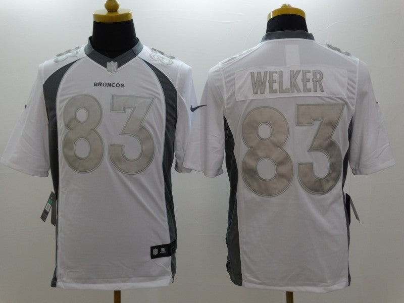 Men’s Denver Broncos Wes Welker #83 White Jersey