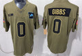 Mens Detroit Lions #0 Jahmyr Gibbs Nike 2025 Salute to Service Limited Jersey – Olive