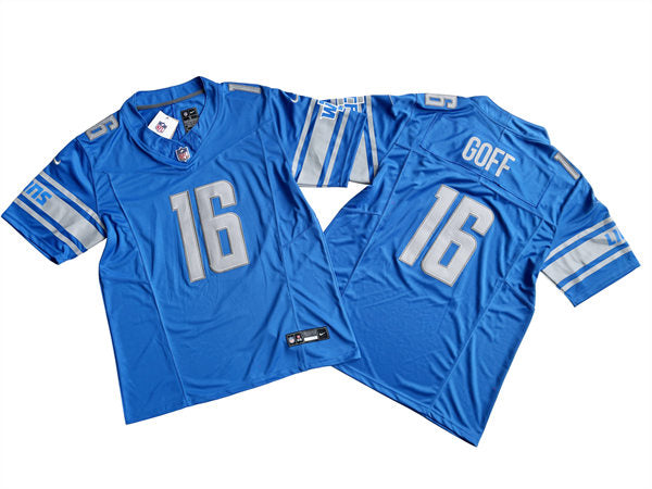 Men’s Detroit Lions #16 Jared Goff Nike Blue F.U.S.E. Vapor Limited Jersey