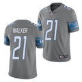 Men’s Detroit Lions #21 Tracy Walker Nike Steel Color Rush Limited Player Jersey