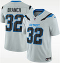 Men’s Detroit Lions #32 Brian Branch Silver 2026 F.U.S.E. Rivalries Collection Limited Stitched Football Jersey