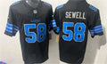 Mens Detroit Lions #58 Penei Sewell Nike 2024 Black 2nd Alternate Vapor F.U.S.E. Limited Jersey