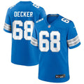 Mens Detroit Lions #68 Taylor Decker Nike 2024 Blue Vapor F.U.S.E. Limited Jersey