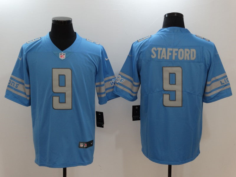Men’s Detroit Lions #9 Matthew Stafford Nike Blue Vapor Untouchable Limited Jersey