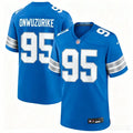 Mens Detroit Lions #95 Levi Onwuzurike Nike Blue Vapor F.U.S.E. Limited Player Jersey
