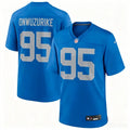 Mens Detroit Lions #95 Levi Onwuzurike Nike Royal Alternate Retro F.U.S.E. Limited Jersey