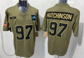 Mens Detroit Lions #97 Aidan Hutchinson Nike 2025 Salute to Service Limited Jersey – Olive