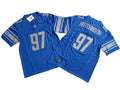 Men’s Detroit Lions #97 Aidan Hutchinson Nike Blue F.U.S.E. Vapor Limited Jersey