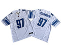 Men’s Detroit Lions #97 Aidan Hutchinson Nike White 2023 F.U.S.E. Vapor Limited Jersey