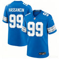 Mens Detroit Lions #99 Ahmed Hassanein Nike Blue Vapor F.U.S.E. Limited Jersey