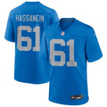 Mens Detroit Lions #99 Ahmed Hassanein Nike Royal Alternate Retro F.U.S.E. Limited Jersey