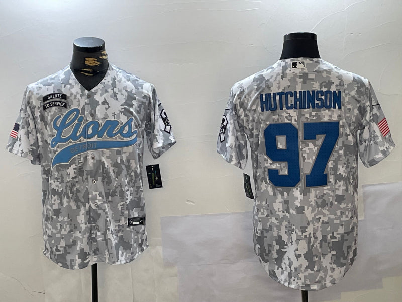 Men’s Detroit Lions Aidan Hutchinson #97 Arctic Camo 2024 Salute to Service Jersey