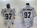 Men’s Detroit Lions Aidan Hutchinson #97 Arctic Camo 2024 Salute to Service Limited Jersey