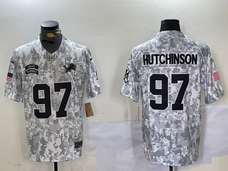 Men’s Detroit Lions Aidan Hutchinson #97 Arctic Camo 2024 Salute to Service Limited Jersey