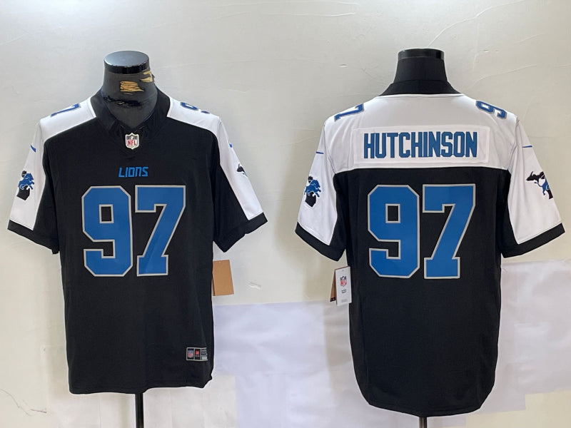Men’s Detroit Lions Aidan Hutchinson #97 Black Jersey