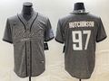 Men’s Detroit Lions Aidan Hutchinson #97 Gray Jersey Joint Edition