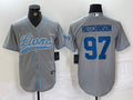 Men’s Detroit Lions Aidan Hutchinson #97 Gray Jersey