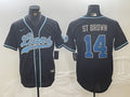 Men’s Detroit Lions Amon-Ra St. Brown #14 Black Jersey
