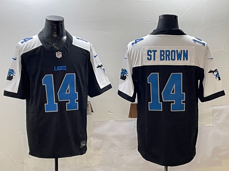 Men’s Detroit Lions Amon-Ra St. Brown #14 Black Jersey