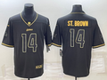 Men’s Detroit Lions Amon-Ra St. Brown #14 Black Jersey