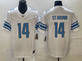 Men’s Detroit Lions Amon-Ra St. Brown #14 White Jersey