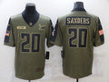 Men’s Detroit Lions Barry Sanders #20 Brown Jersey