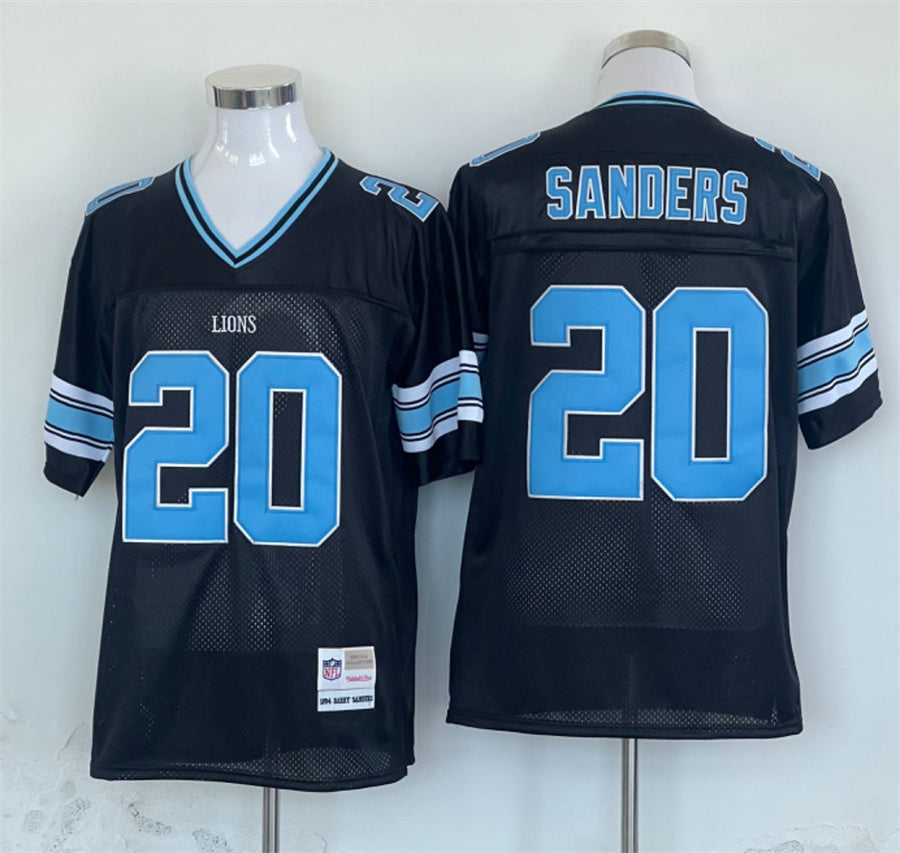 Men’s Detroit Lions Barry Sanders Mitchell & Ness Black Legacy Jersey