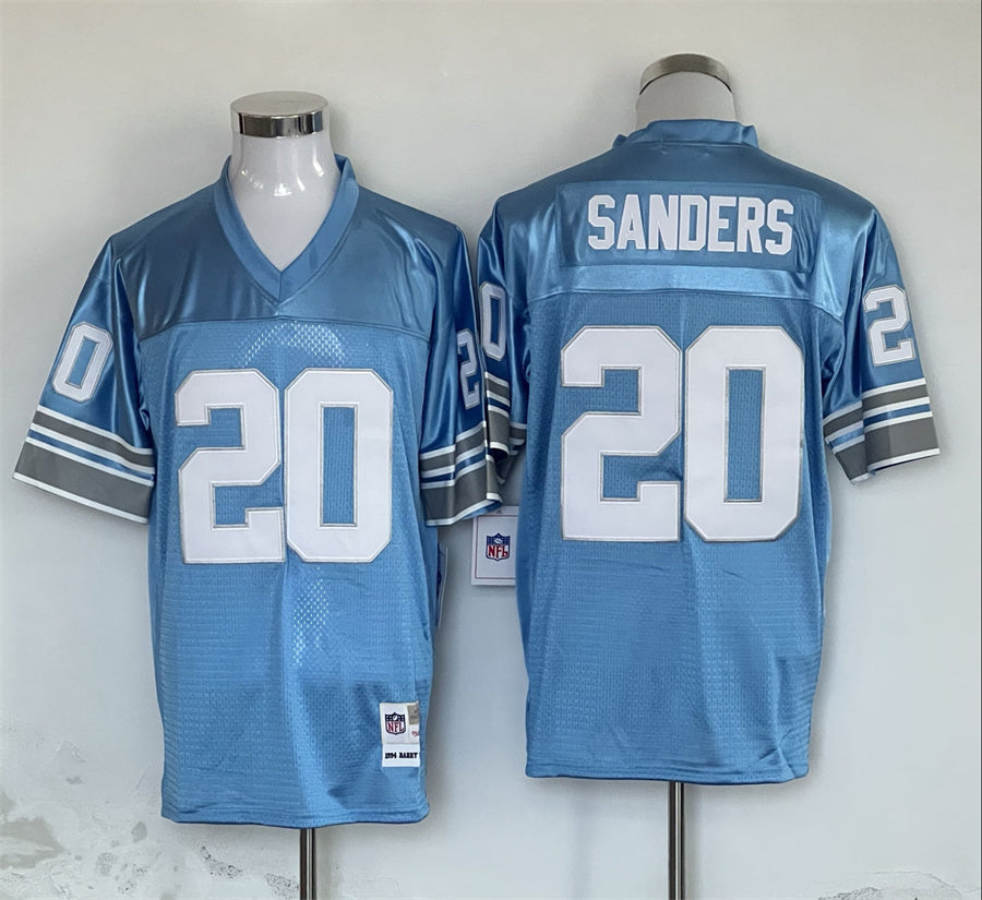Men’s Detroit Lions Barry Sanders Mitchell & Ness Blue Legacy Jersey