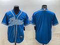 Men’s Detroit Lions Blue Blank Jersey