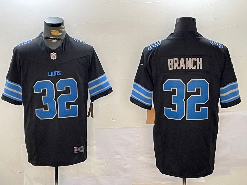 Men’s Detroit Lions Brian Branch #32 Black Alternate Jersey