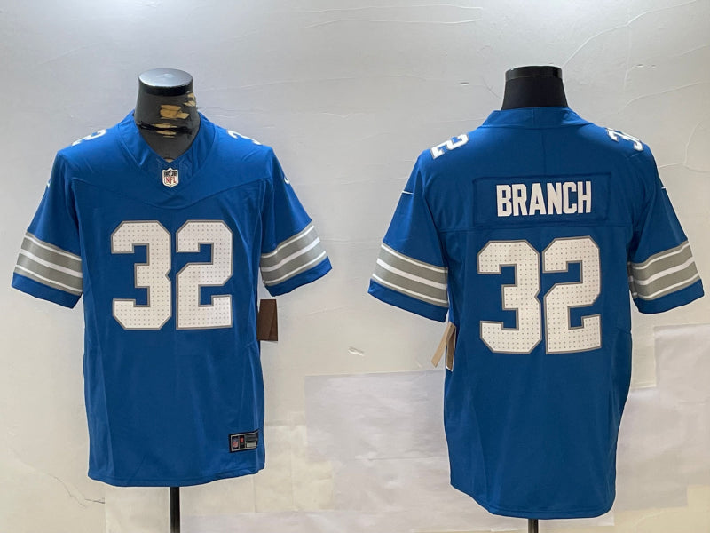 Men’s Detroit Lions Brian Branch #32 Blue Jersey