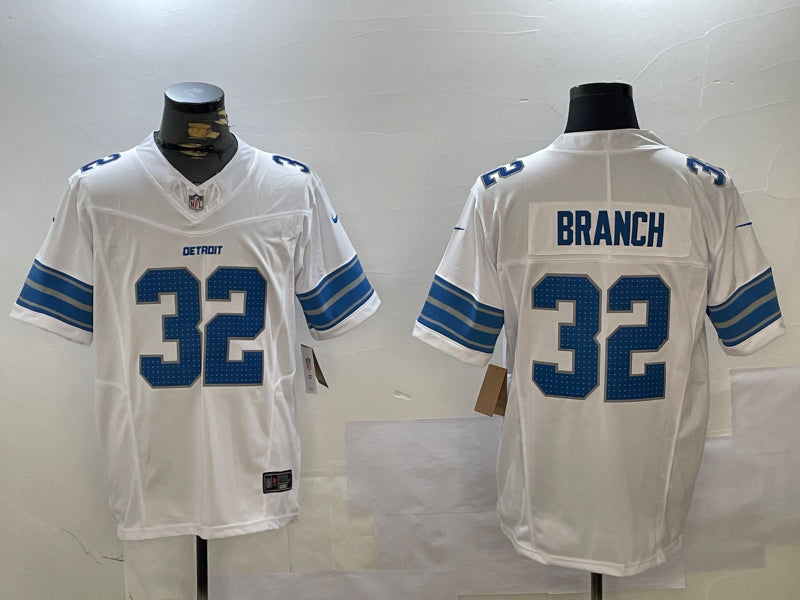 Men’s Detroit Lions Brian Branch #32 White Jersey