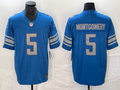Men’s Detroit Lions David Montgomery #5 Blue Jersey