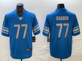 Men’s Detroit Lions Frank Ragnow #77 Blue Jersey