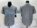 Men’s Detroit Lions Gray Blank Jersey