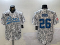 Men’s Detroit Lions Jahmyr Gibbs #26 Arctic Camo 2024 Salute to Service Jersey