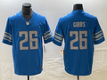 Men’s Detroit Lions Jahmyr Gibbs #26 Blue Jersey