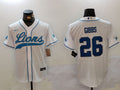 Men’s Detroit Lions Jahmyr Gibbs #26 White Jersey