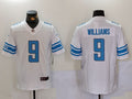Men’s Detroit Lions Jameson Williams #9 White Jersey