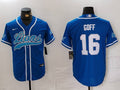 Men’s Detroit Lions Jared Goff #16 Blue Jersey