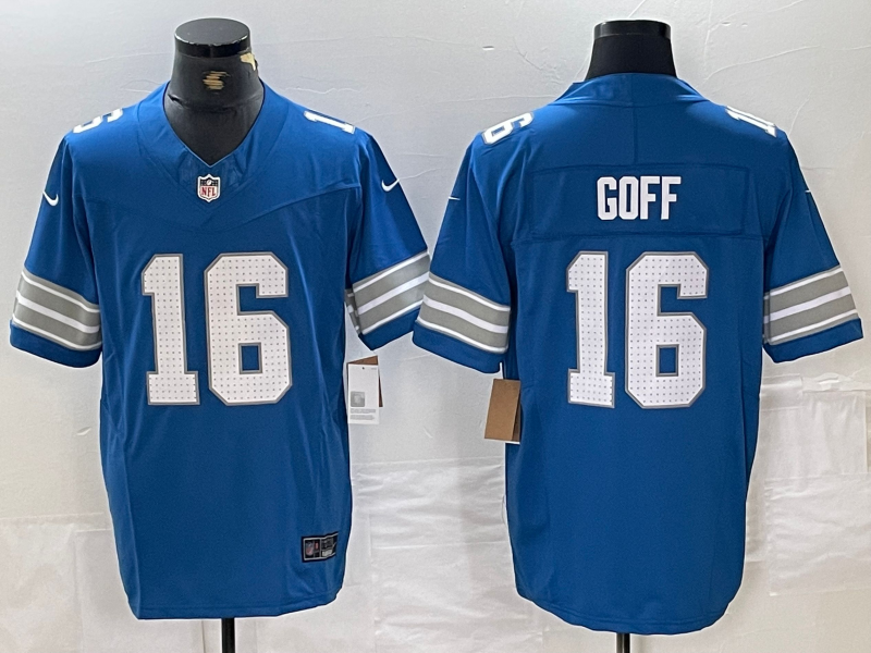 Men’s Detroit Lions Jared Goff #16 Blue Vapor F.U.S.E. Limited Jersey