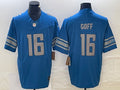 Men’s Detroit Lions Jared Goff #16 Blue Vapor Limited Jersey